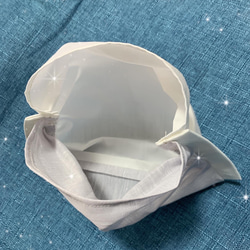 夏マスク　アイスコットン×抗ウィルス機能性加工CLEANZE®︎生地　ポケット付き立体マスク　Mサイズ　 3枚目の画像