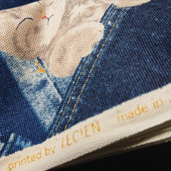 ルシアン LECIEN デニムポケットと猫 生地 1m 2枚目の画像