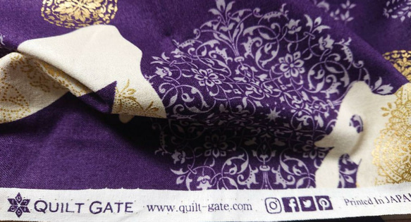 キルトゲイト quilt gate うさぎ&レース柄 1m 3枚目の画像