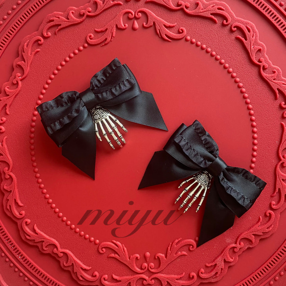 ヘアクリップ ❁ ブラック系 ❁ デコ