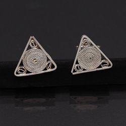 三角のフィリグラーナピアス　-伝統の銀線細工-　SV950　F28 3枚目の画像