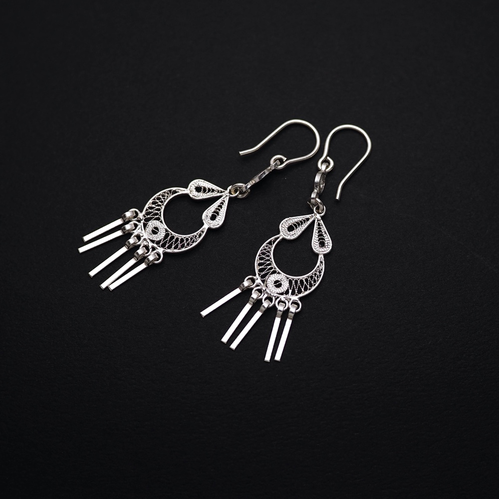 コロニアル装飾 伝統型 フィリグラーナピアス　-伝統の銀線細工-　SV950　F79 80