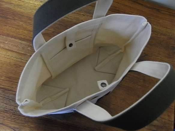 BASIC TOTE BAG XS　薄茶×ローズピンク 4枚目の画像