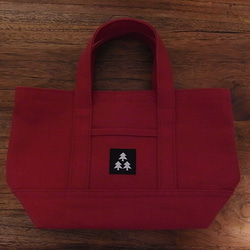 BASIC TOTE BAG XS　ダークレッド 2枚目の画像