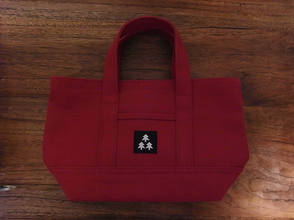 BASIC TOTE BAG XS　ダークレッド 2枚目の画像