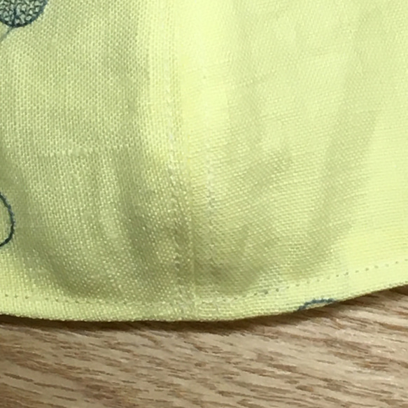 ミナペルホネン 立体マスク choucho yellow ポケット付き 3枚目の画像