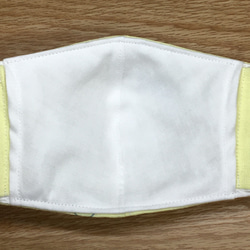 ミナペルホネン 立体マスク choucho yellow ポケット付き 4枚目の画像