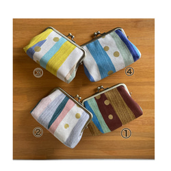 ハンドメイド がま口親子財布 ミナペルホネン tambourine - 財布
