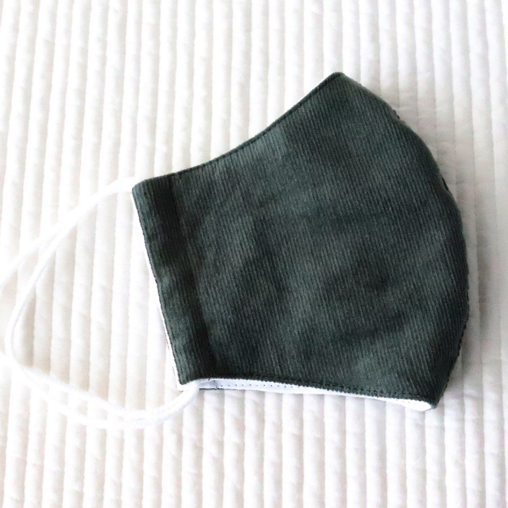 クリアランス超特価 布マスクM フレンチコーデュロイ フォレスト  
