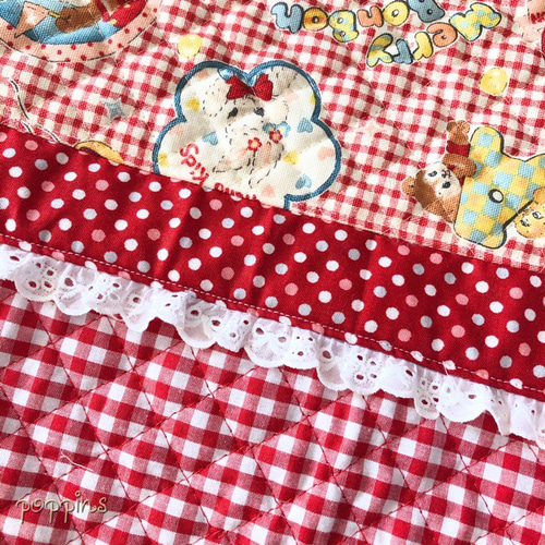 メリーボンボン☆入園グッズ 縦型キルトレッスンバッグ 女の子 (957