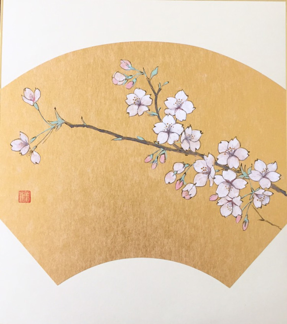 日本画色紙 桜 絵画 clani 通販 9679212｜Creema(クリーマ)