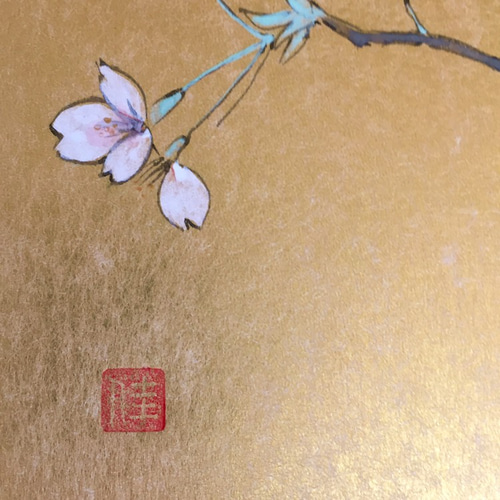 日本画色紙 桜 絵画 clani 通販 9679212｜Creema(クリーマ)