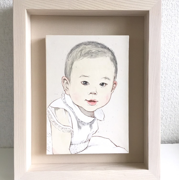 受注製作・日本画で描く肖像画 絵画 clani 通販 9787180｜Creema