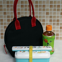Creema 限定福袋 [前 5 名] 保暖午餐手提袋 (黑色/黑色) 和真皮鑰匙扣 第5張的照片