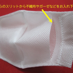 リバティープリント生地を使った簡単に不織布が取り換えできる洗える立体型ダブル仕様マスク（大人用） 5枚目の画像