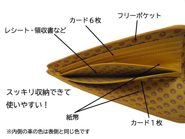 本シュリンク革（牛革）L型ラウンド財布（ブラック）フリンジ付き　春財布♪