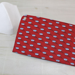 可乾淨存放口罩的多功能口罩盒（法國STOF公司，遊艇圖案布料：紅色） 第1張的照片