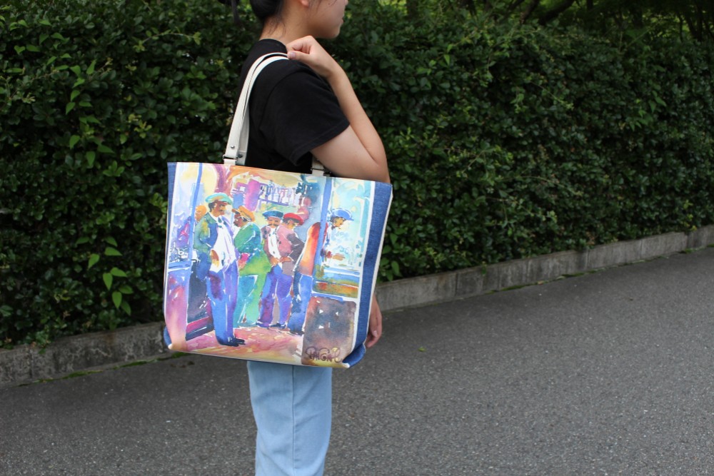 名画柄トートバッグ