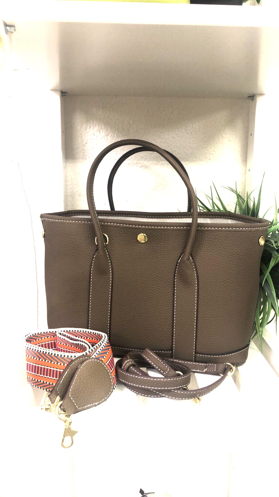 トートバッグ☆インナーバッグ付☆30cmサイズ☆カフェ色