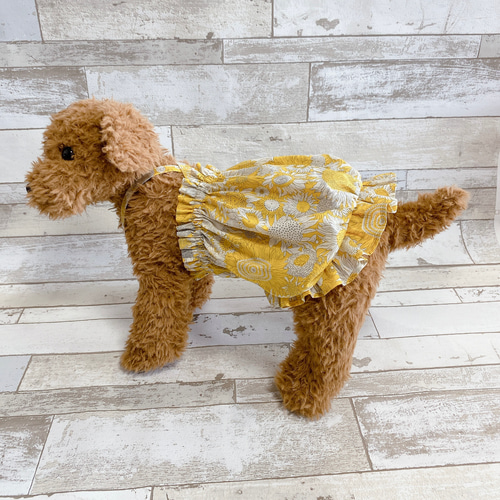 ハンドメイド♡犬服　 くまさん柄のバルーンキャミワンピース ハンドメイド♡犬服 くまさん柄のバルーンキャミワンピース