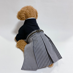 犬の袴✨犬用本格着物&袴 黒 犬服 七五三 お正月 ペット服