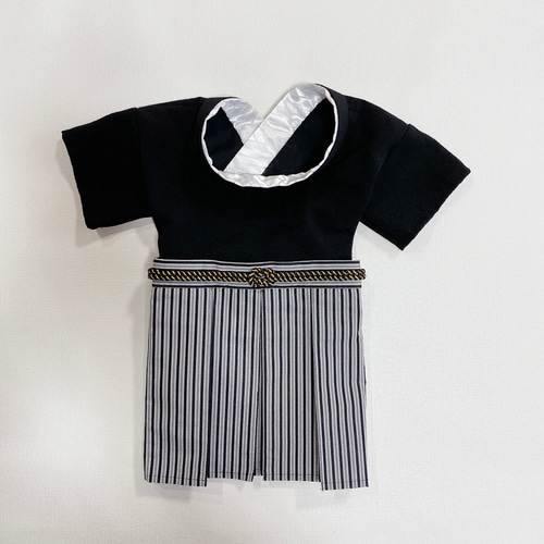 即納✨犬の袴 犬用本格袴セット XS 黒 鶴柄 西陣織 即納✨犬の袴✨犬用