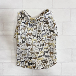 犬の洋服✨リバティ ベストインショー 犬用半袖シャツ 犬服 ベージュ 3枚目の画像