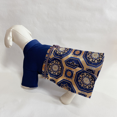 わんこ用 犬用 裏地付き袴金蘭袴