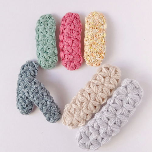 かぎ針編み お花模様のバレッタ バレッタ pizako 通販 11244586