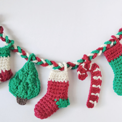 かぎ針編み クリスマスのガーランド① ガーランド pizako 通販