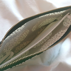 【即日発送可】マスクポーチ/あじさい黒 2枚目の画像