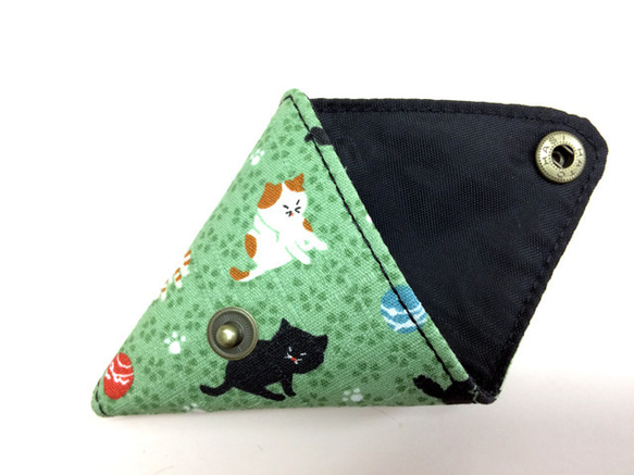 【和柄】ほのぼの日本猫ちゃんコインケース 2枚目の画像