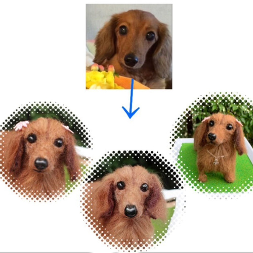 オーダー 愛犬 羊毛フェルト♡ダックス 世界でたった一つ 愛犬そっくり