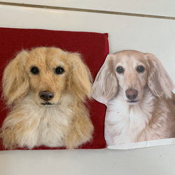 かほーさま専用 羊毛フェルト 額飾り ミニチュアダックスフンド 1_c05a3ca94603762dde1d78be045b