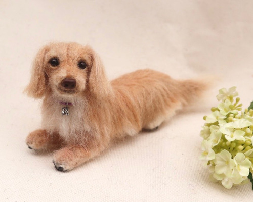 nana hana様専用 羊毛フェルト 犬 ミニチュアダックス レッド