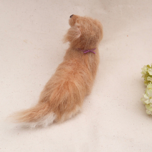 受注製作）♡羊毛フェルト ミニチュアダックス ダックスフンド 羊毛