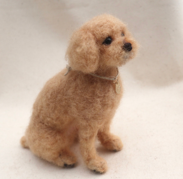 【ななちゃん】ハンドメイド トイプードル 12/21 ❁︎送料無料❁︎羊毛フェルト 頭でっかちトイプードル シルバー