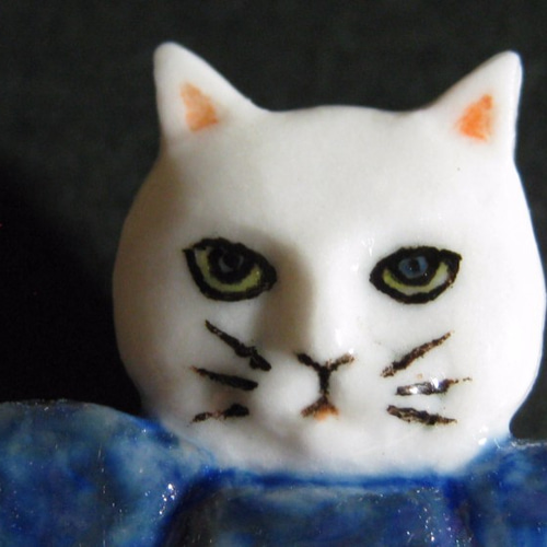 kinunekoさん専用ビンテージ☆ラリック 猫ブローチ☆ライトブラウン