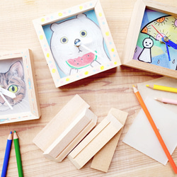 【手作りキット】お家で作ろう♪オリジナル木工クラフト『アート時計』 1枚目の画像