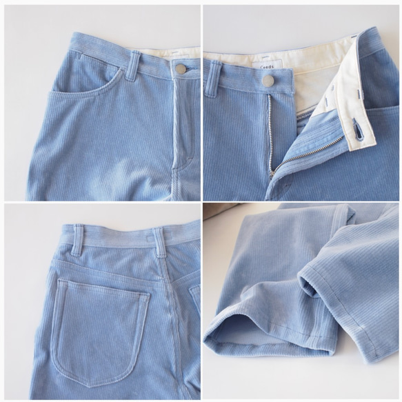 【ニットのように軽くやわらかくて、暖かい】上質なニットコーデュロイパンツ　美シルエット　チャコールグレー 7枚目の画像