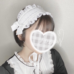 販売終了】白コットンレースヘッドドレス ロリータ ガーリー