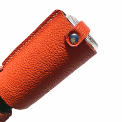 【本革】：（オレンジ）30ml  or 50ml 携帯に便利な除菌・消毒液スプレーボトルケース 6枚目の画像