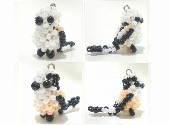 Little beaded bird 3-way strap 　長尾山雀1（白）・長尾山雀2（黒） 第2張的照片