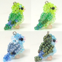 Little beaded bird 3-way strap 　太平洋小鸚鵡（綠色♂・綠色♀・藍色♂ ・藍綠色） 第3張的照片