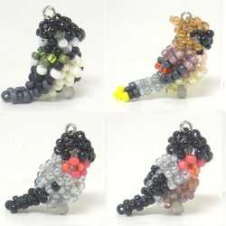 Little beaded bird 3-way strap 　白脸山雀/ 雪松太平鳥/歐亞紅腹灰雀/紅腹灰雀 第3張的照片