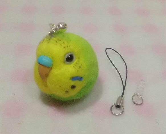 虎皮鸚鵡15★鑰匙扣/手機的魅力/耳機插孔 / Budgerigar 15★Key chain/phone charm 第3張的照片