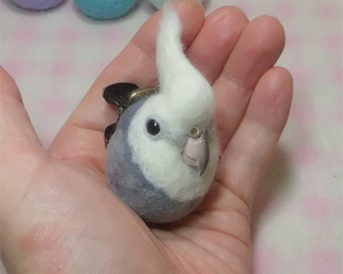 【専用】オカメインコホワイトフェイス…出品予定　羊毛フェルト 1_8881546547286f934b694b2302d4