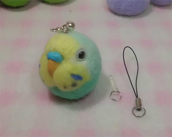 虎皮鸚鵡9★鑰匙扣/手機的魅力/耳機插孔 / Budgerigar9★Key chain/phone charm 第3張的照片