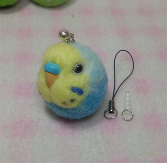 虎皮鸚鵡★鑰匙扣/手機的魅力/耳機插孔 / Budgerigar ★Key chain/phone charm 第3張的照片