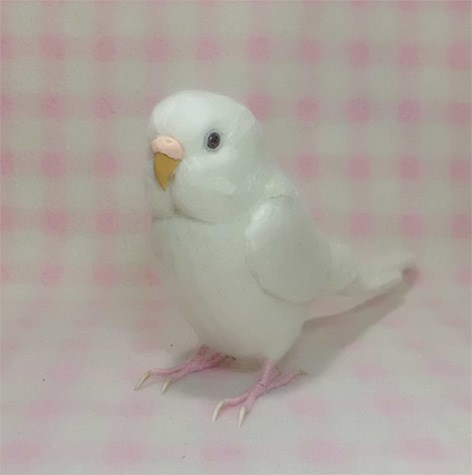 ライフサイズ♪ セキセイインコ アルビノ(濃い赤目) 羊毛フェルト 目・鼻の色変更可能 受注作成 羊毛インコ ライフサイズ♪ セキセイインコ アルビノ(濃い赤目) 羊毛フェルト 目・鼻の色変更可能 受注作成 羊毛インコ